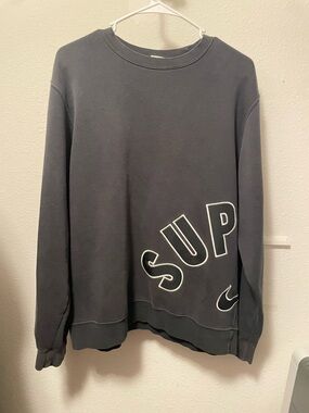 Supreme X Nike Arc Crewneck Sweater Black Size Medium